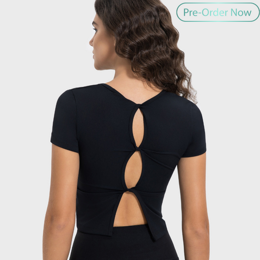 Beautiful Back Sports Short Sleeve tops