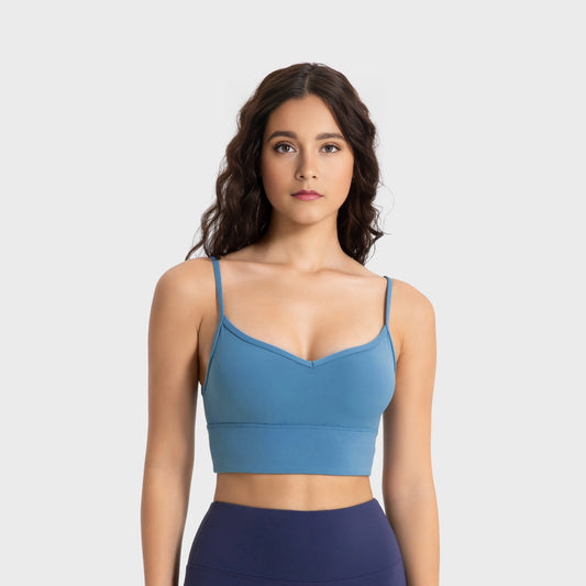 V-neck camisole sports bra