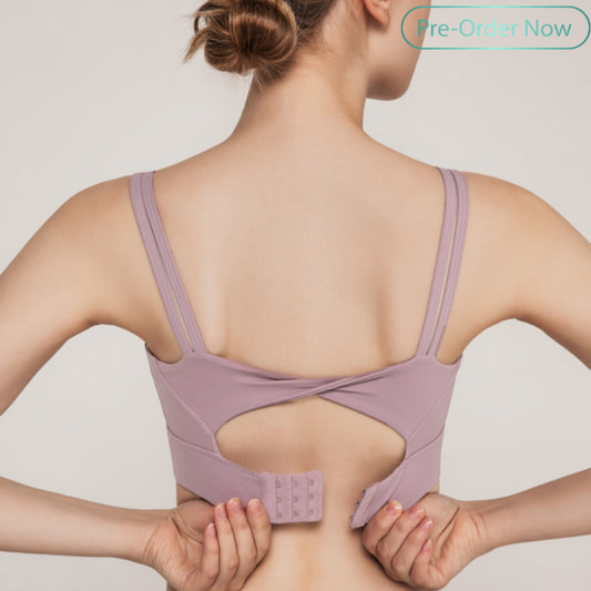 Double Strap Gathering Sports Bra