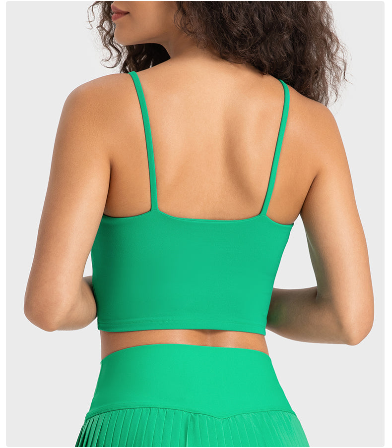 Spaghetti strap sport bra