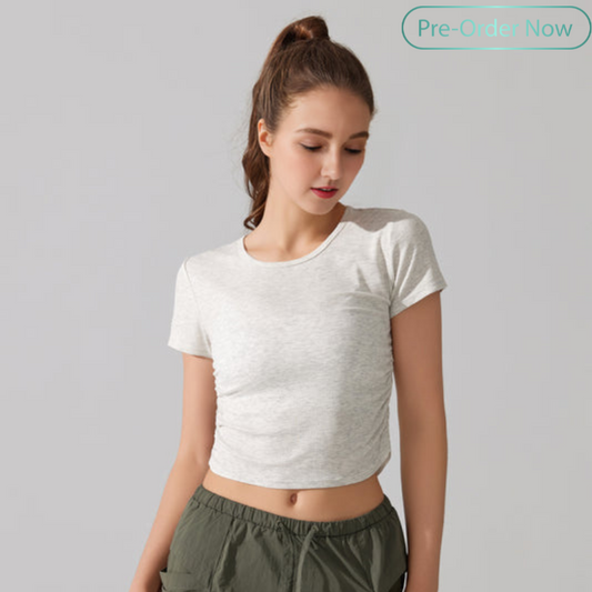 Waist revealing slim fit T-shirt tops