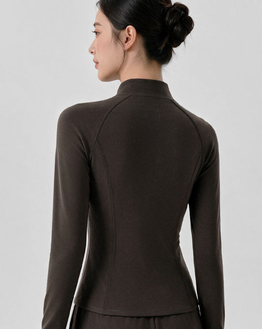 Anatara Fleece Lined Slim Fit Zip Up Jacket