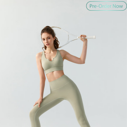 V-neck sports bra
