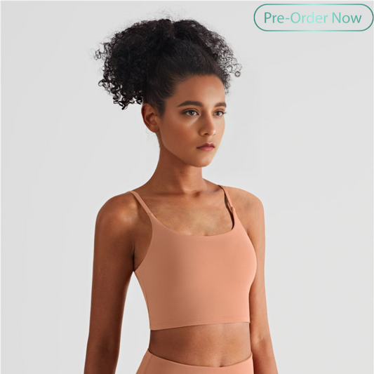 Thin belt four-way support sports bra