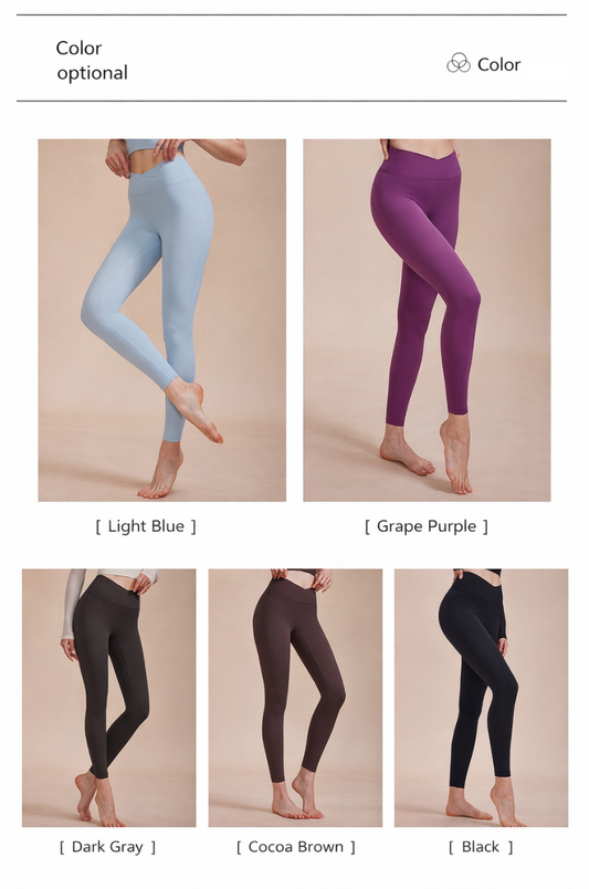 Cross V-Waist Seamless Antibacterial Leggings – Sculpting Yoga Pants | Singapore Activewear