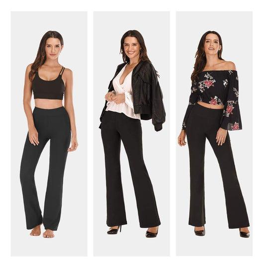 High waisted micro flared yoga pants