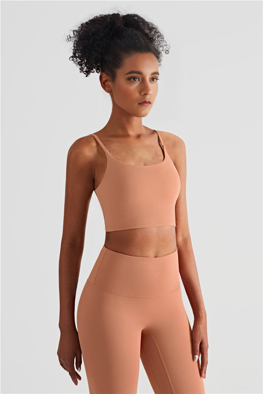Thin belt four-way support sports bra