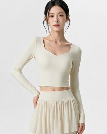 Anatara  Long Sleeve V Neck Active Top