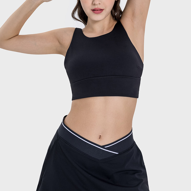Lightweight backless sports bra