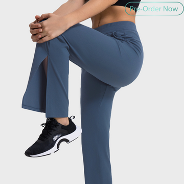 Slim fit leggings with micro split