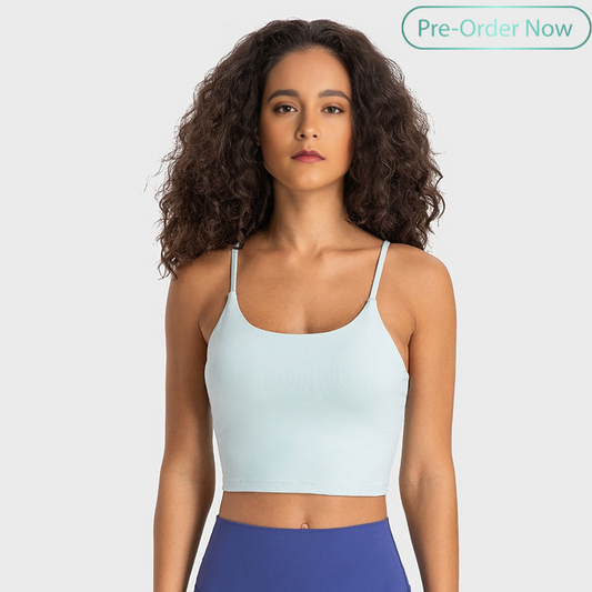 Spaghetti strap sport bra