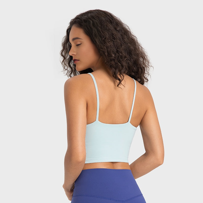 Spaghetti strap sport bra