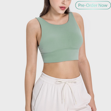 Lightweight backless sports bra