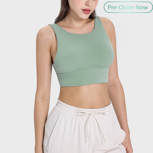 Lightweight backless sports bra