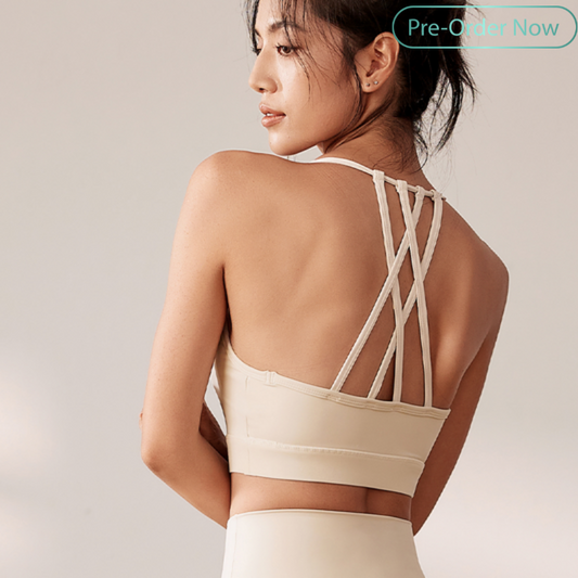 Criss-Cross Loop Back Sport Bra