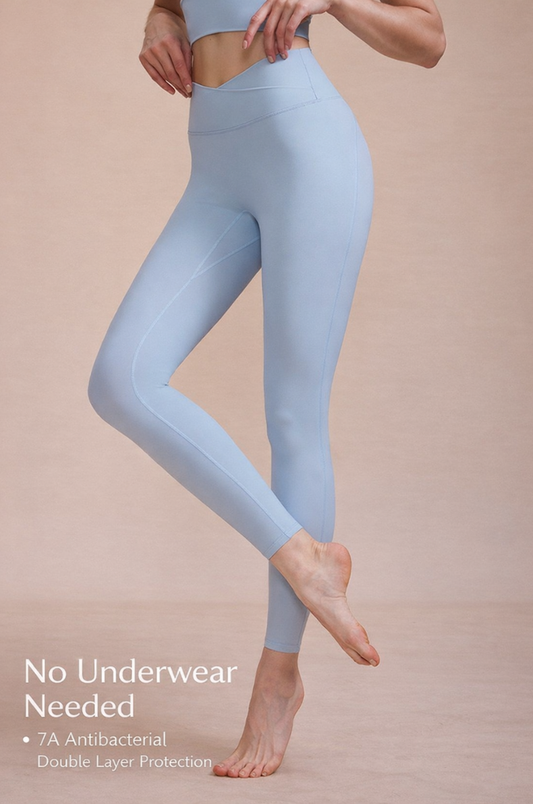 Cross V-Waist Seamless Antibacterial Leggings – Sculpting Yoga Pants | Singapore Activewear