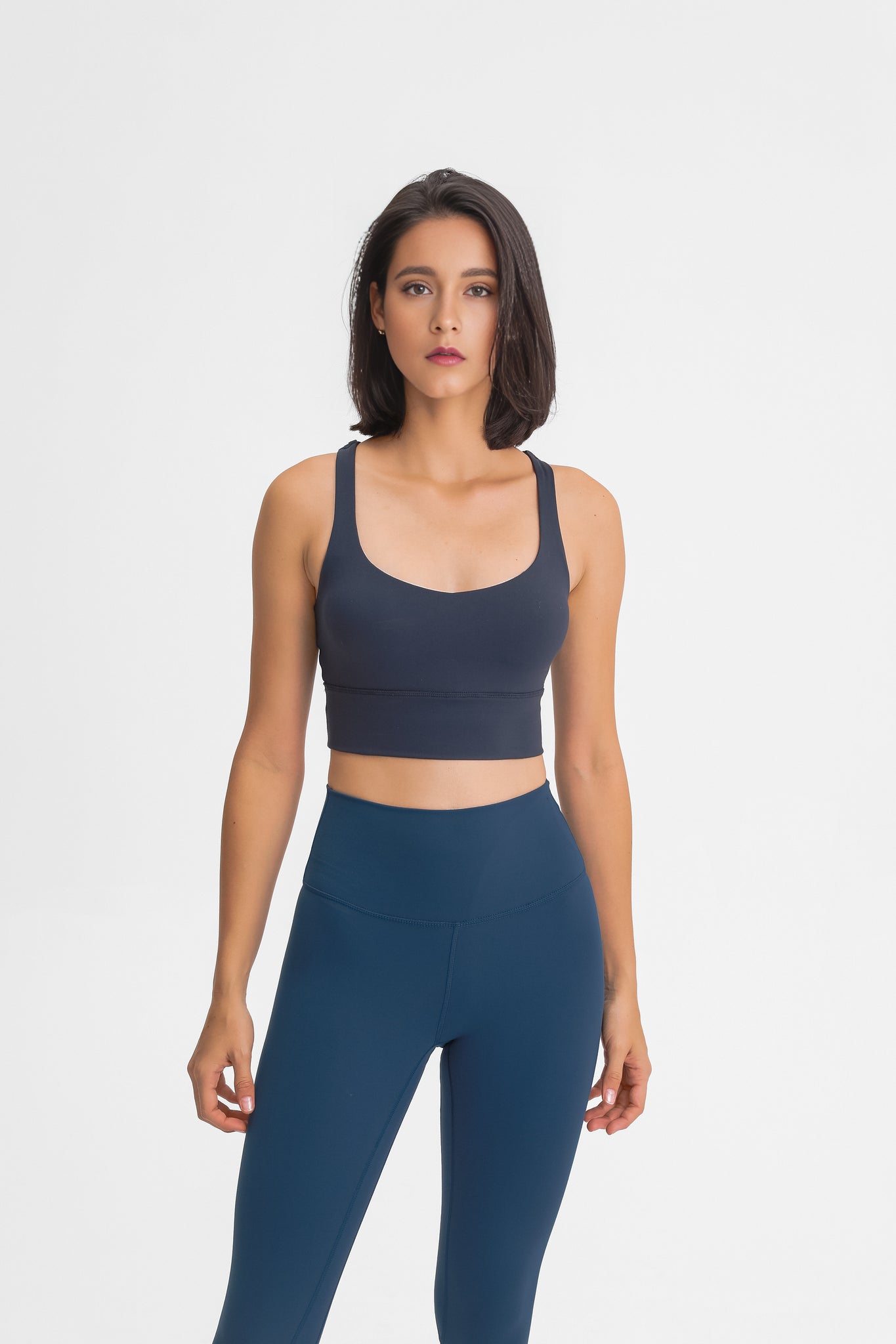 Mint Blue Glamour Sports Bra