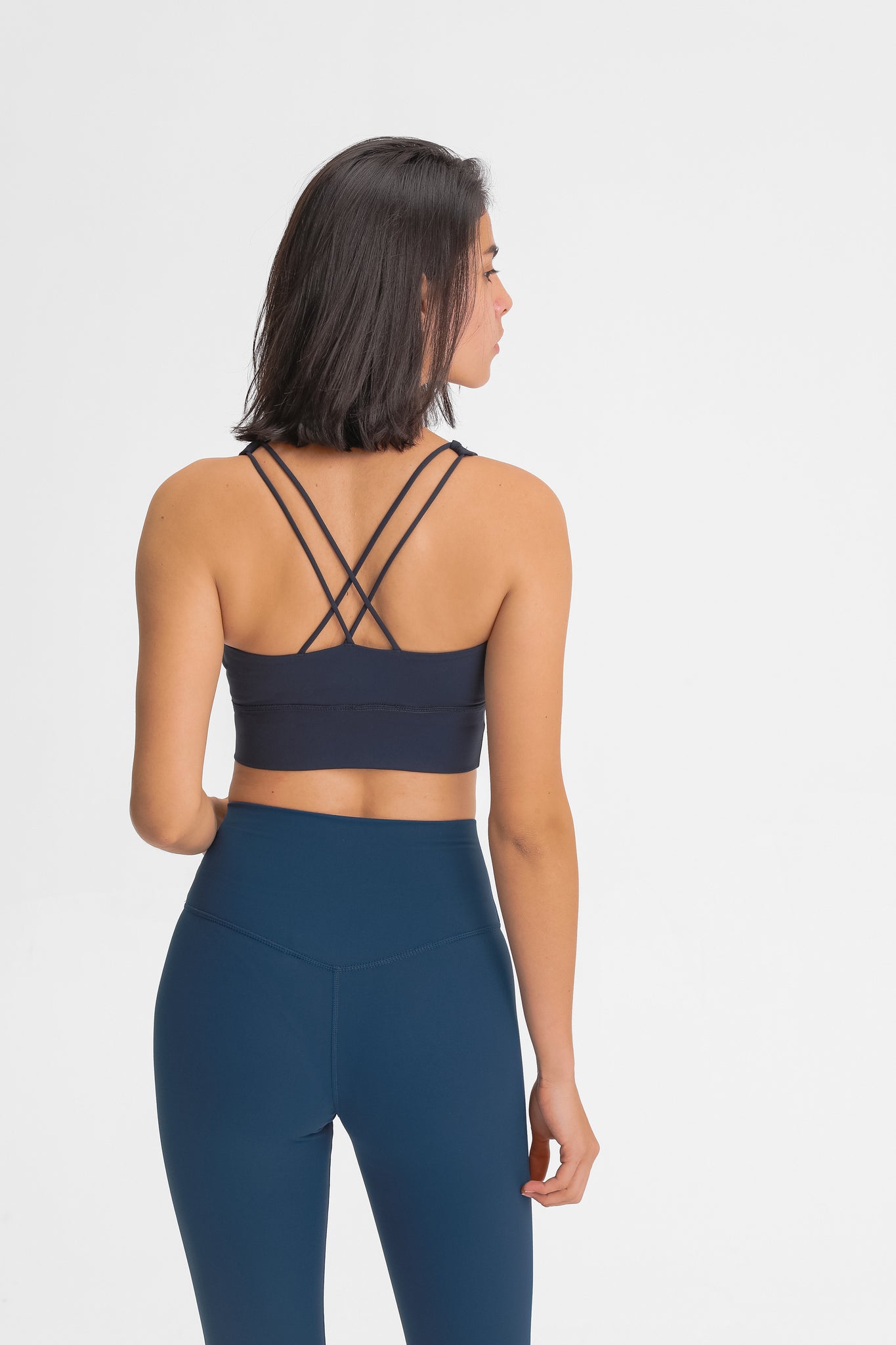 Mint Blue Glamour Sports Bra