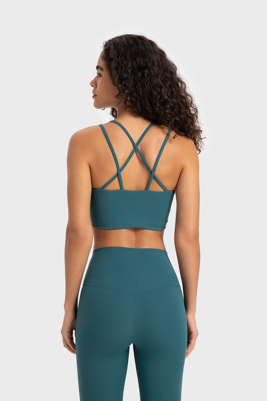 Ribbed back sports bra