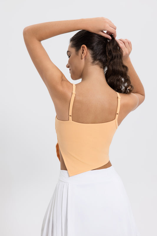 Irregular cut sports bra
